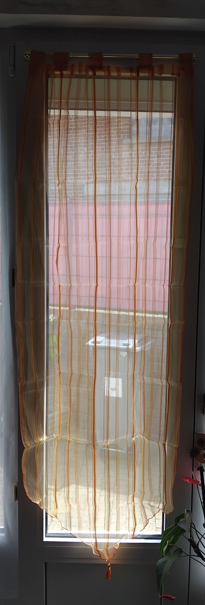 Paire de voilage orange 60×160  cm