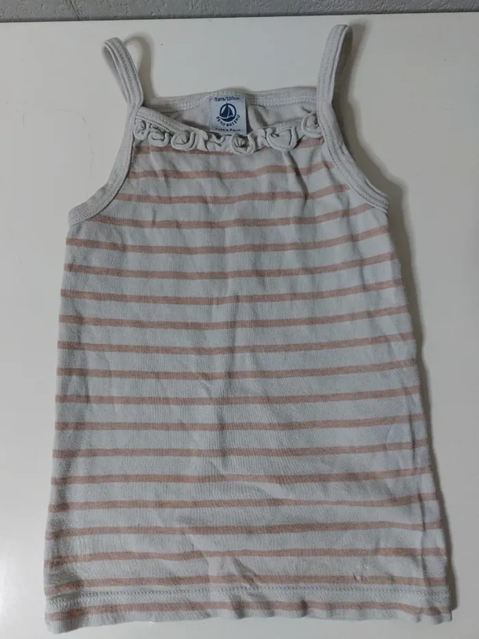 Tee-shirt rayé débardeur "Petit bateau" - photo numéro 2