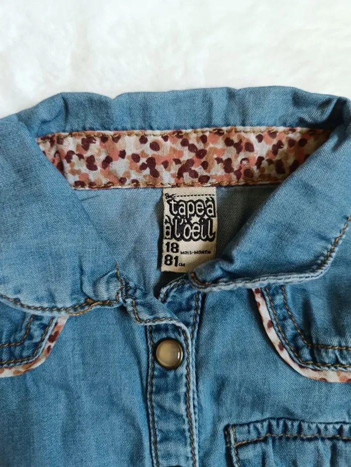 Chemise en jean bébé fille - photo numéro 4