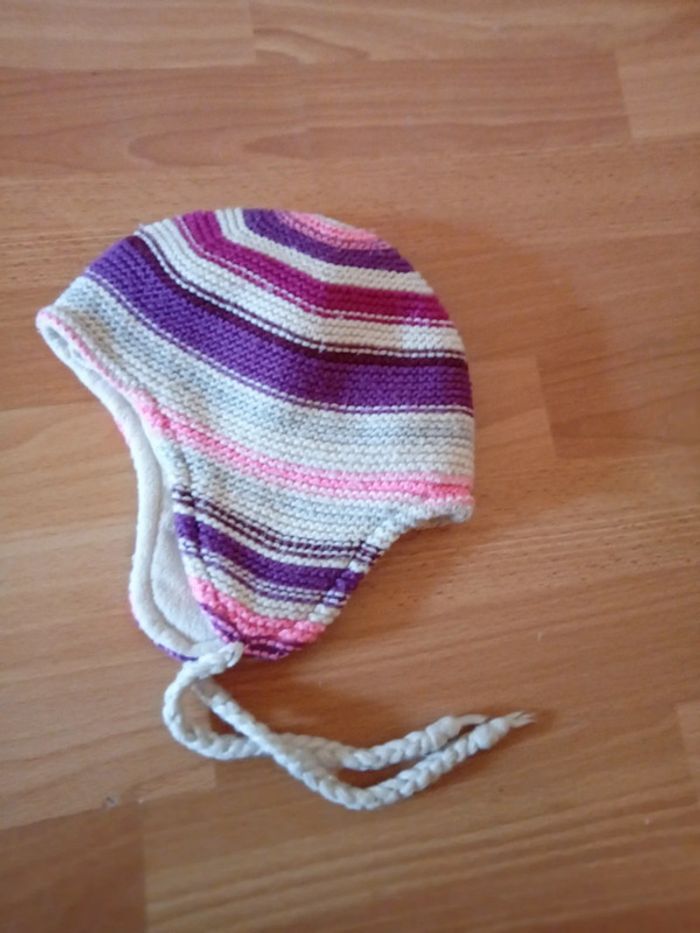 Joli bonnet rose, violet. 50/52. Okaïdi - photo numéro 2