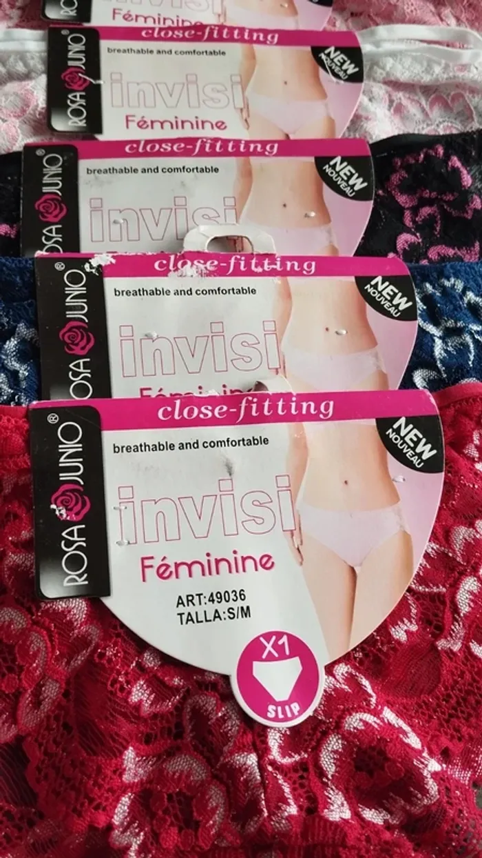 Lot de 5 culottes dentelle femme divers coloris taille 34/36 - photo numéro 3