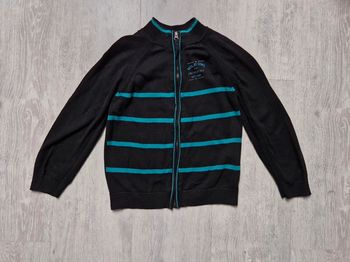 Gilet zippé Orchestra 8 noir noir et turquoise