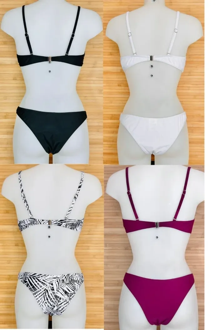 Lot de 4 maillots de bain pour femme taille S coupe échancrée - photo numéro 2