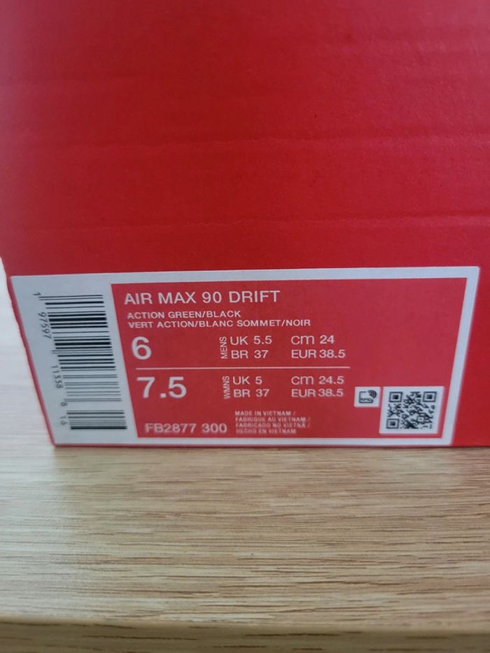 Nike Air Max 90 Drift T38,5 100% Authentique - photo numéro 10