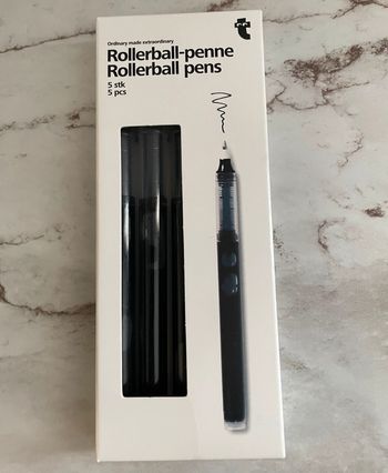Lot de 5 stylos roller noir marque Flying Tiger Neuf