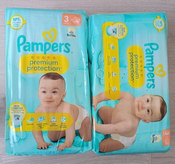 92 couches Pampers protection premium taille 3 - 6 à 10 kg