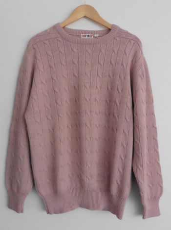 Pull rose à torsades. Naf Naf. Taille unique / 38 40 42 44.