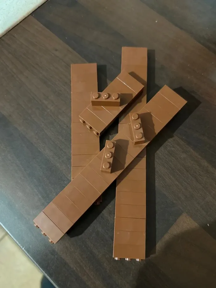 50 Brick Lego 1x3 ref 3622 Reddish Brown