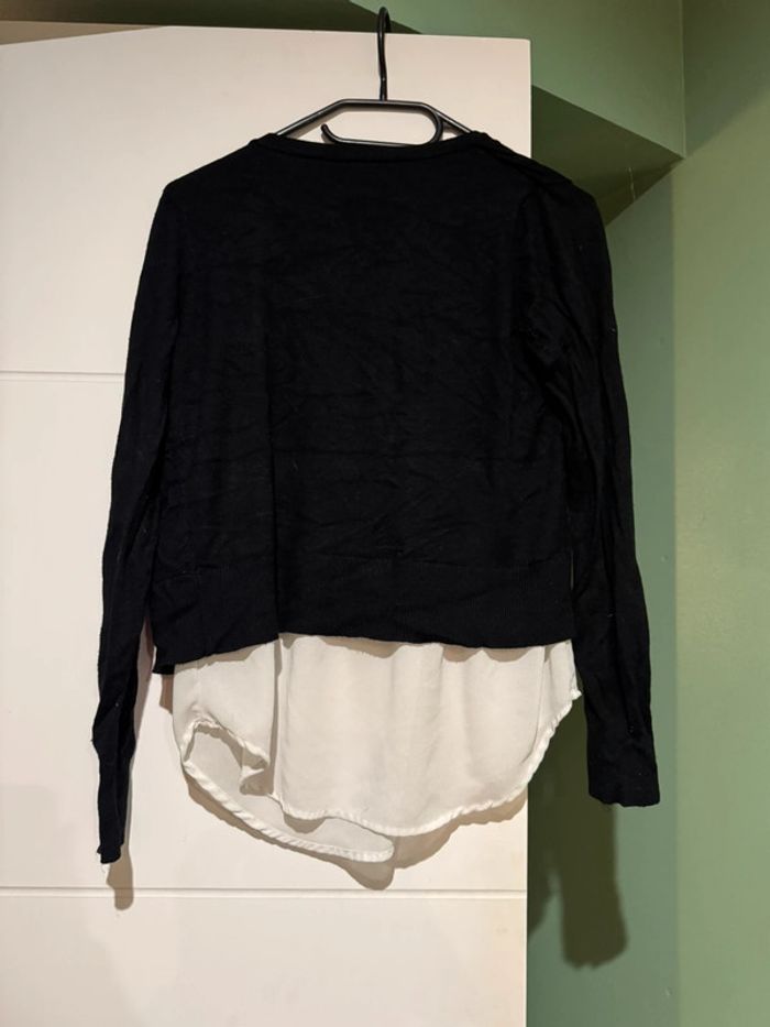 Pull noir tulle blanche - photo numéro 6