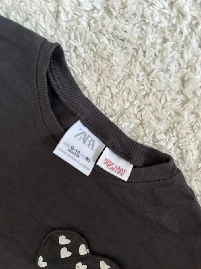 T-shirt ZARA 9/12 mois - photo numéro 3