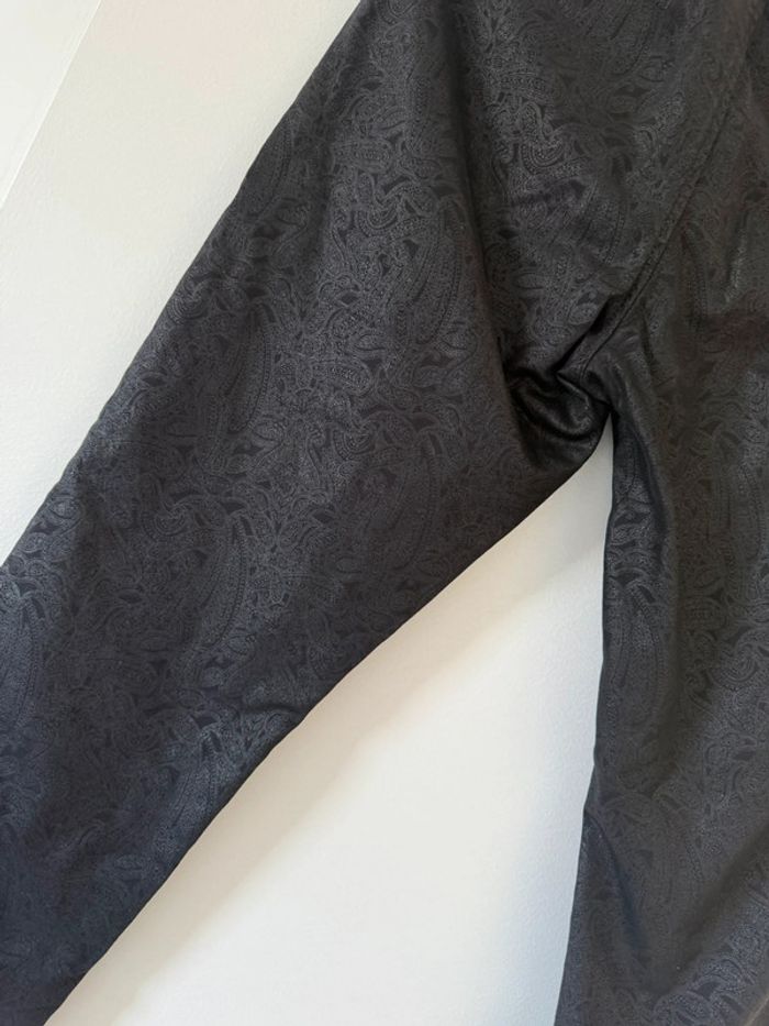 Pantalon style huile noir motif cachemire school rag38 - photo numéro 7