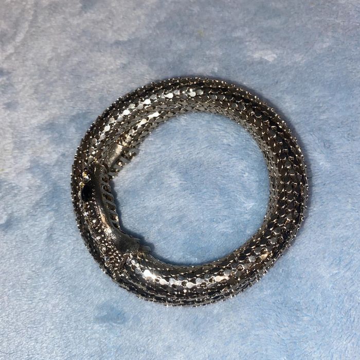 Bracelet fantaisie argenté serpent - photo numéro 7