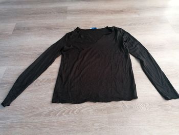 Pull noir col V