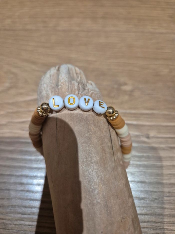 Bracelet perles plates #love - photo numéro 6