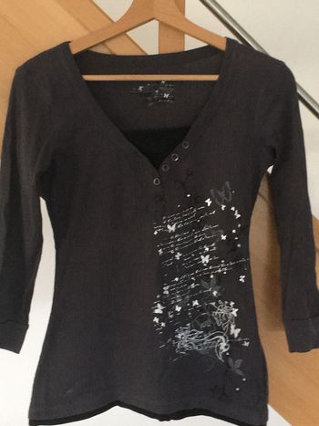 T-shirt manche 3/4 gris