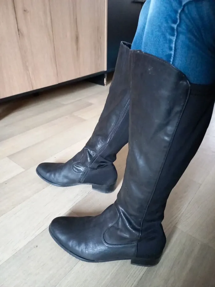 Botte noir femme T.39 - photo numéro 6