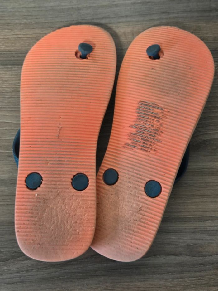 Tongs orange dinosaures Tape à l œil pointure 34 / 35 - photo numéro 4