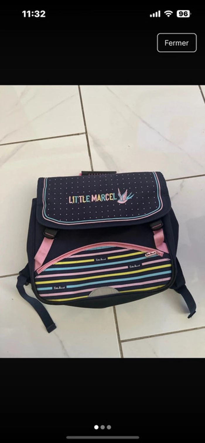 Cartable avec trousse little marcel