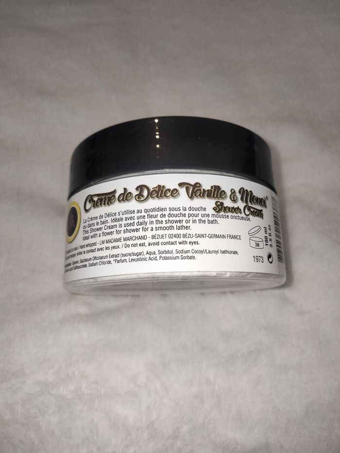 Savon fouetté/ crème de délice Vanille / Monoi