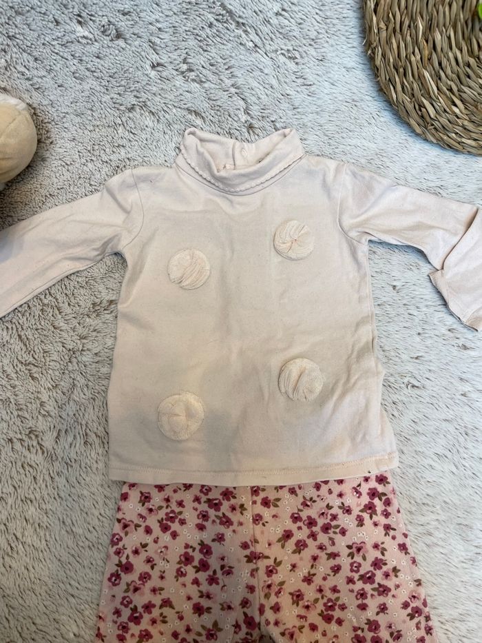 Ensemble legging fleuris et sous pull rose - Kiabi - photo numéro 6