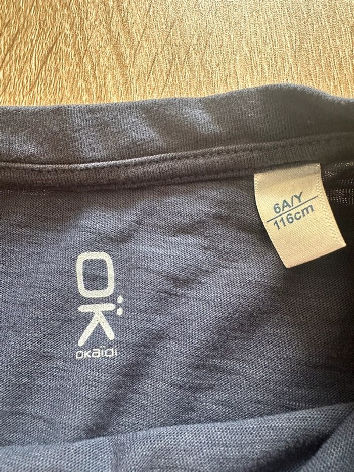 T-shirt manches longues bleu - photo numéro 2