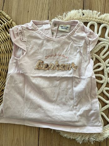 T-shirt rose 12 mois Tape à l’œil