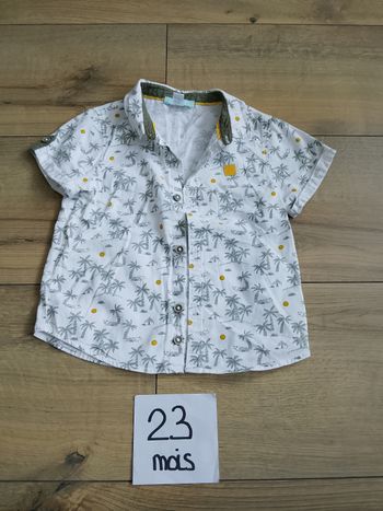Chemise manches courtes bébé garçon 23 mois Obaïbi 