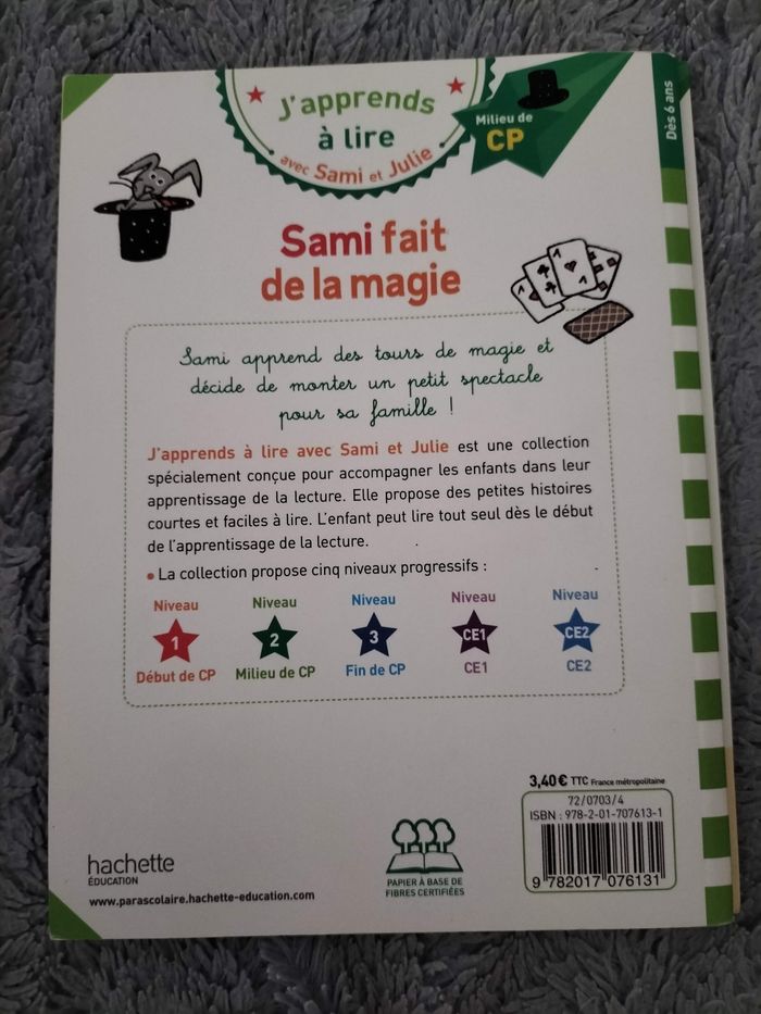 Livre Sami et Julie : Sami fait de la magie - Milieu de CP - photo numéro 2