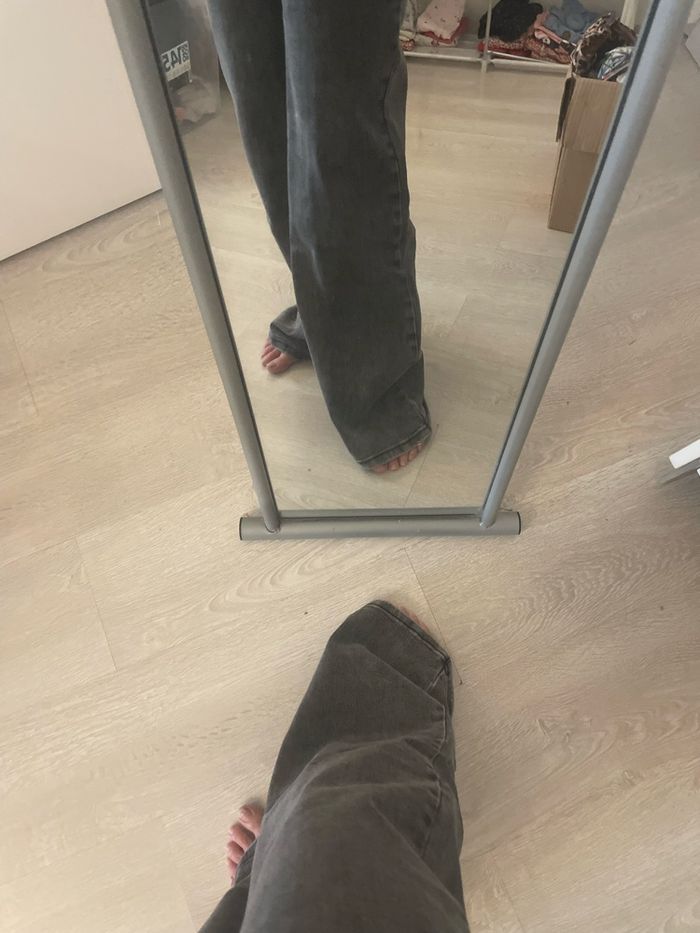 Jean gris taille haute - photo numéro 9