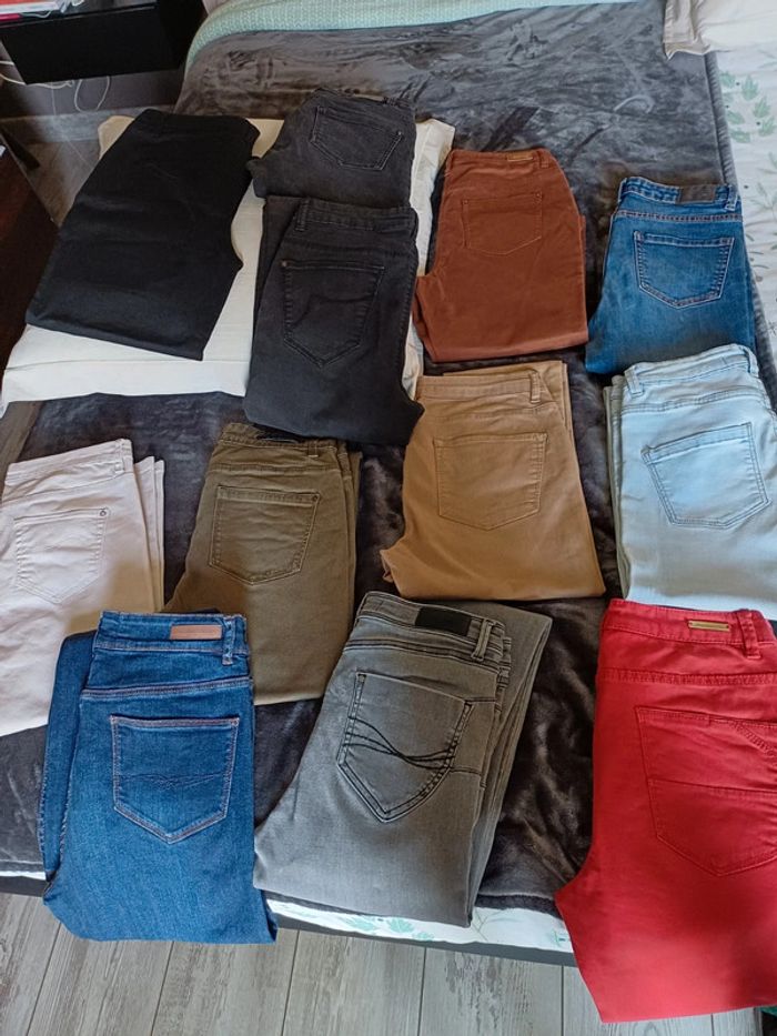 Lot pantalons 36 et un pantacourt burton camaïeu etam - photo numéro 2