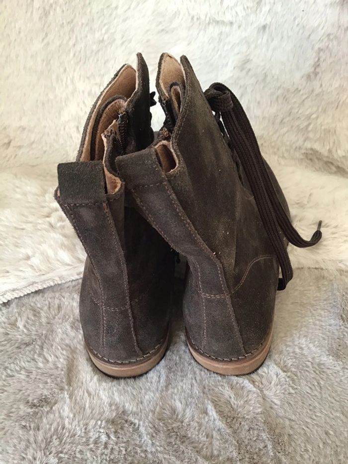 Bottine en cuir marron mixte taille 32 marque Bi Key (0124) - photo numéro 7