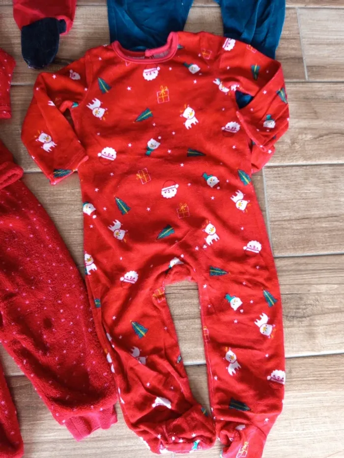 Lot 4 pyjamas theme Noël 18/24 mois - photo numéro 4