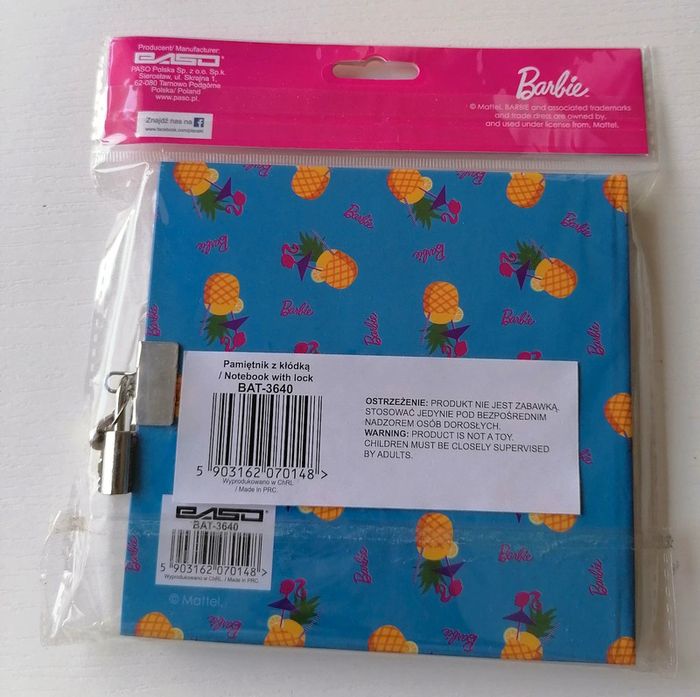 Carnet à secrets rose Barbie avec cadenas et clé - photo numéro 3