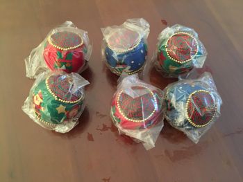 Lot de 6 boules de noël
