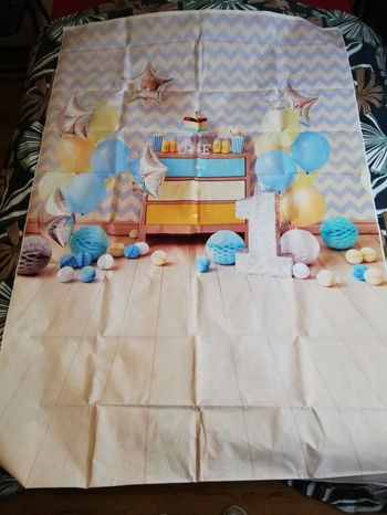 Toile fond anniversaire 1 an