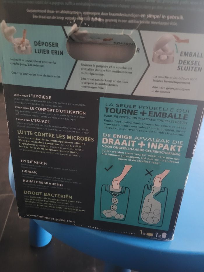 Poubelle couche anti odeur tommee tippee - photo numéro 5