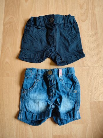 Lot de 2 shorts fille Kiabi et Kitchoun en 3-6M
