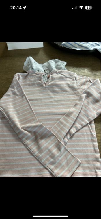 Marinière col broderie