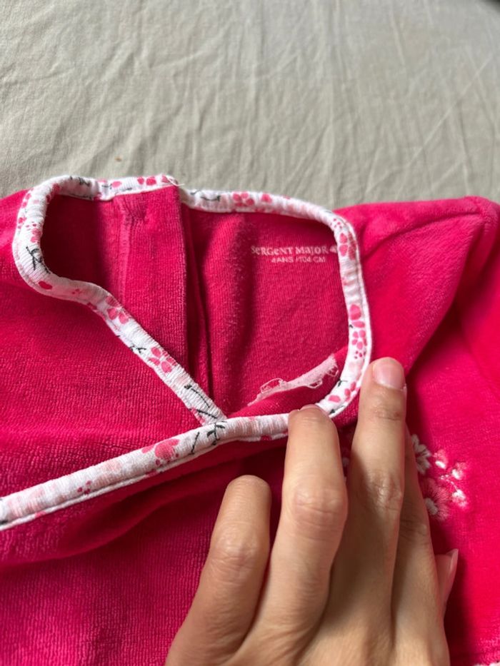 Haut en velour rose sergent major 4 ans asiatique - photo numéro 2