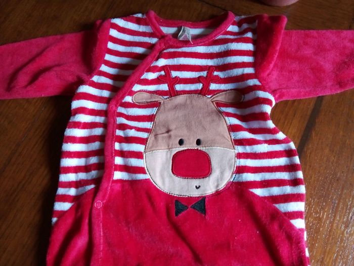 Pyjama velours de Noël 3mois - photo numéro 2