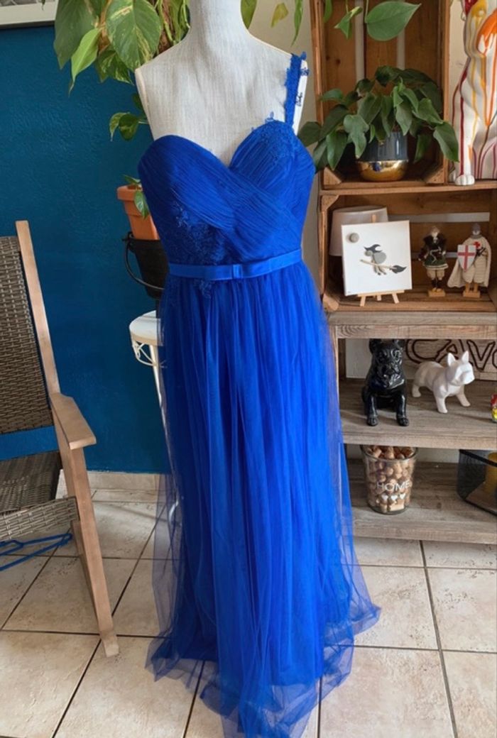 💙 Robe de soirée / cérémonie Point Mariage – Modèle “Aika” – Taille 44