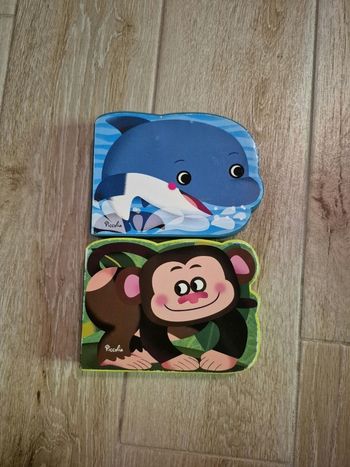 Livre mini animaux singe et dauphin