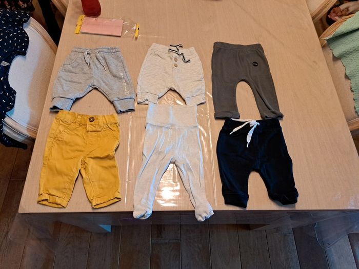 Lot de 6 pantalons 1 mois garçon
