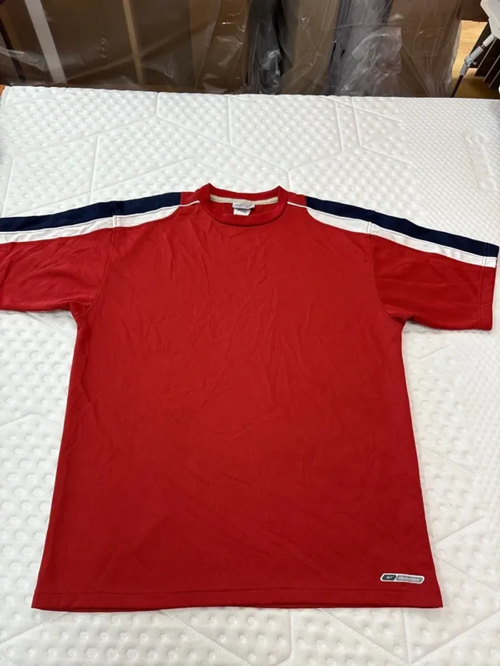 T-shirt pour homme vintage Reebok taille XL rouge bordeaux