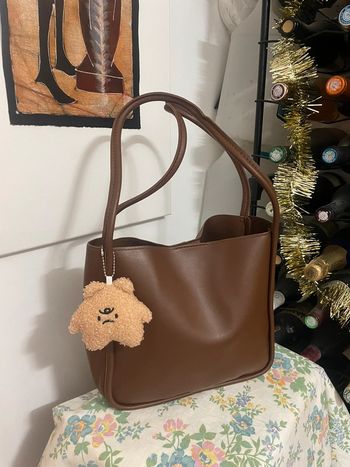 lyting Élégante Sac à Main 👜 marron Supérieure, en Cuir Synthétique