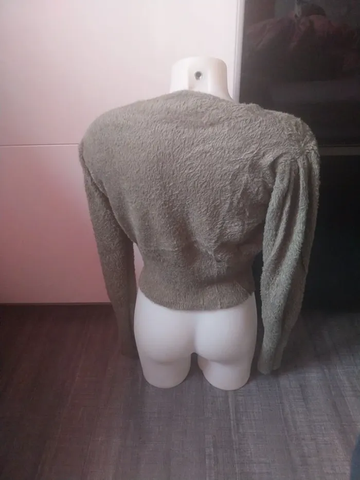 Pull tout doux chaud kaki - photo numéro 4