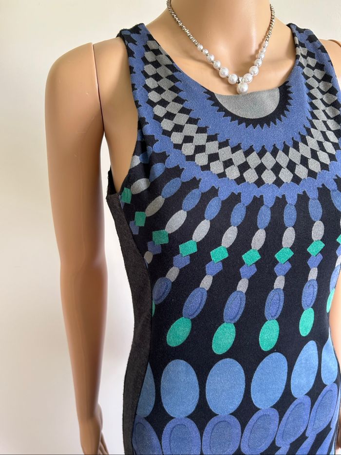 Robe grise et bleue sans manches Desigual taille XS bon état - photo numéro 4