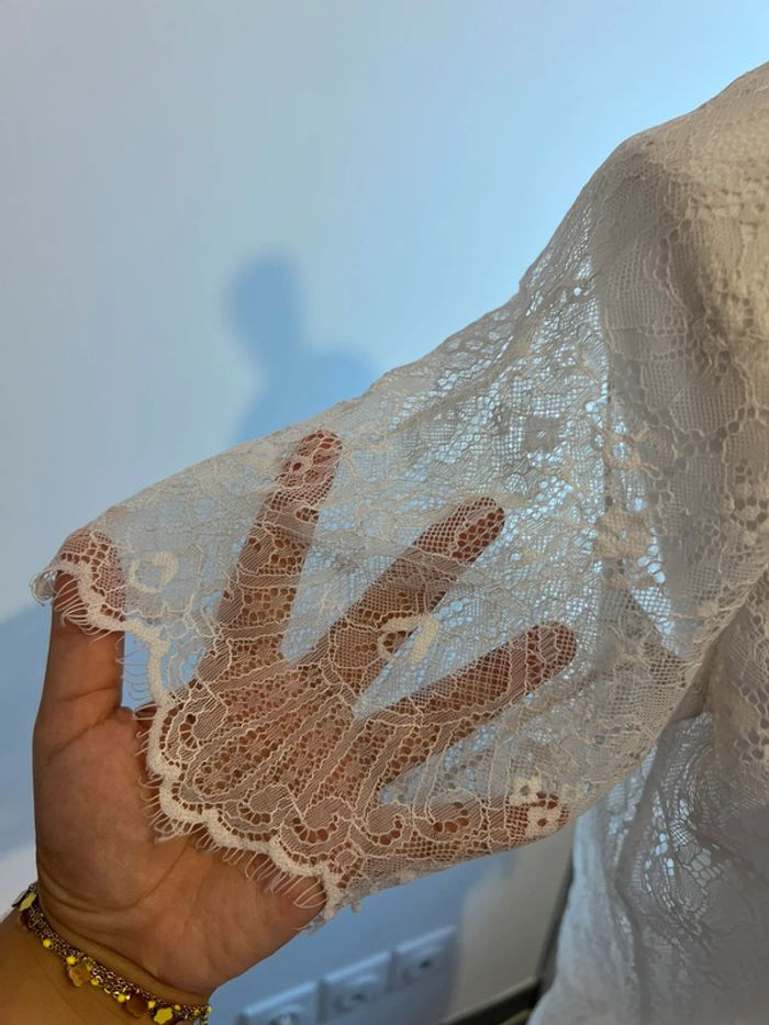 Top Manches Courtes en Dentelle Etam taille M - photo numéro 2