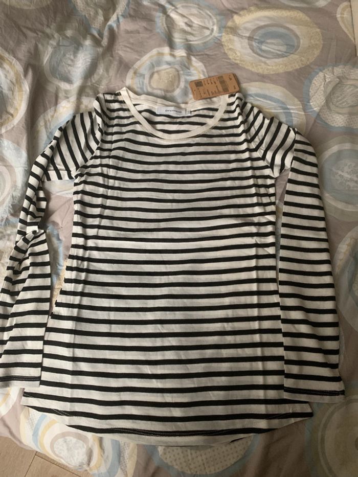 tee shirt marinière manches longues " Promod" taille XS - photo numéro 3