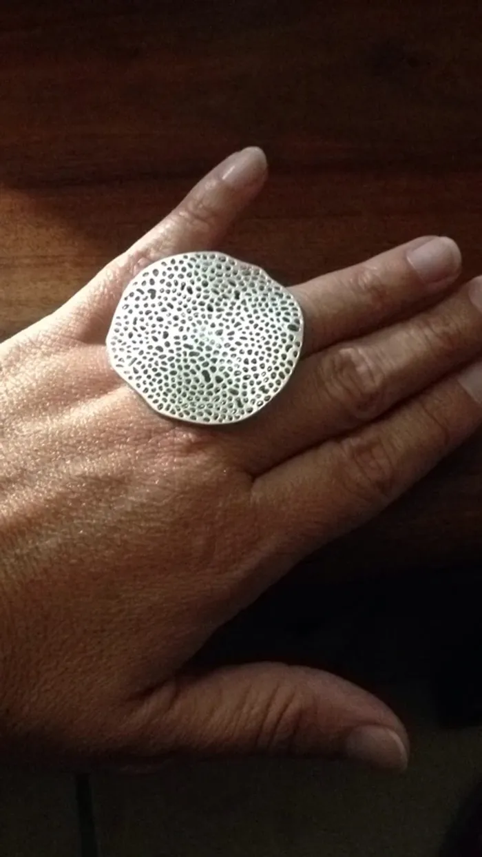 Bague fantaisie argentée